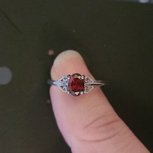 Garnet adjustable ring